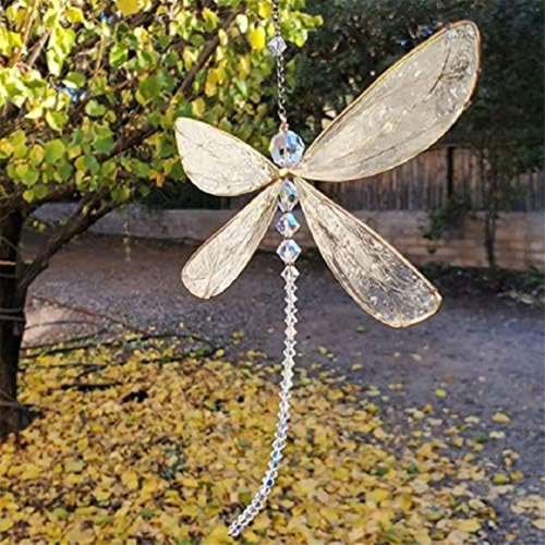 Dragonfly, Small Dazzle Fly Dragonfly Sun Catcher with Crystals,Rainb 2