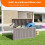 80 Gallon Resin Deck Box, Lockable Patio Outdoor Storage Box  - Grey 3