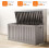 80 Gallon Resin Deck Box, Lockable Patio Outdoor Storage Box  - Grey 5