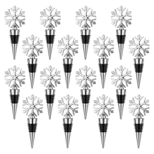 16 Pcs Snowflake Wine Bottle Stopper Reusable Wine Bottle Stopper Beve