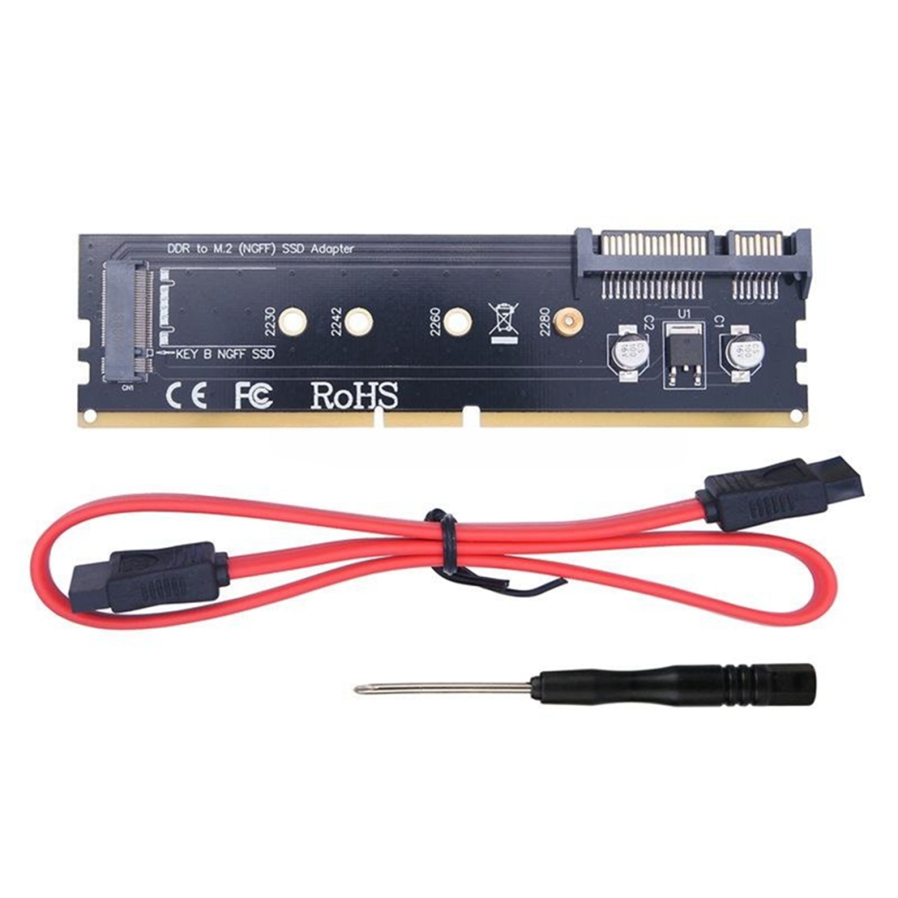 Ddr3 Ddr4 Ddr2 To M2 Ssd Adapter M.2 Ngff B Key Riser Card Sata 15Pin Typecat