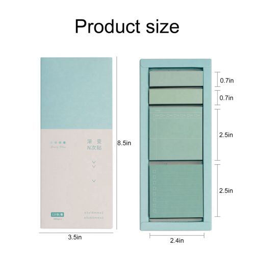 Portable Blank Sticky Notes, Self-Stick Index Tabs Organizer for Plann 2