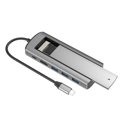6-i-1 USB Type-C-dokkingstasjon Multifunksjonell hurtigladestasjon 2