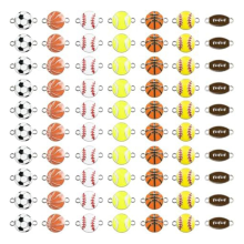 70PCS Sports Charms Enamel Baseball Basketball Football Charms for Jew