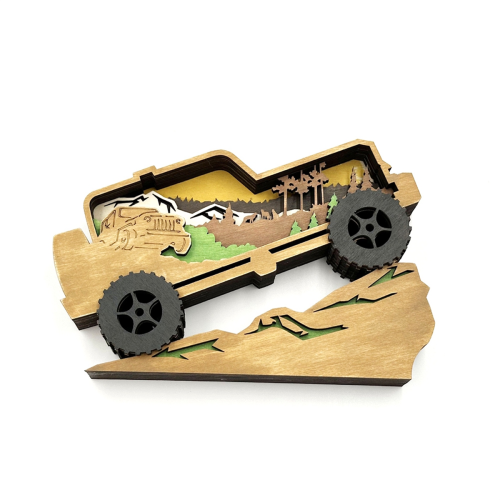 Off-Road Vehicle Model Decor, Glowing Vehicle Decor,Multi-Layer ATV Mo 2