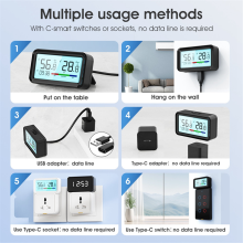 Tuya Smart WiFi Temperature and Humidity Sensor Wireless Thermometer H