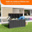 80 Gallon Resin Deck Box, Lockable Patio Outdoor Storage Box - Black 2