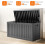 80 Gallon Resin Deck Box, Lockable Patio Outdoor Storage Box - Black 4