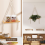 Macrame Wall Hanging Shelf Set of 2,Boho Wooden Display Floating Shelv 7