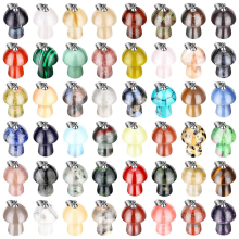 Crystal Mushroom Natural Stone Pendants Mushroom Charms Crystal Charms