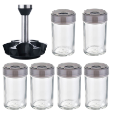 6-Jar Revolving Spice Rack Organizer, Spinning Countertop Herb and Spi