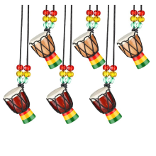 Colliers d'instruments, tambour Djembe, Mini pendentif, tambour africain, Clas en bois