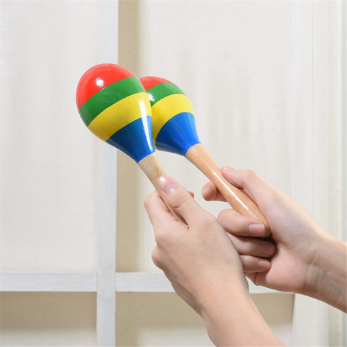 Maracas Hand Percussion Rattles, Ξύλινο Rumba Shaker Μουσικό Όργανο 2
