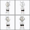 Cute Silver Astronaut Decor Cool Astronauts in Modern Suits, Hands in 5