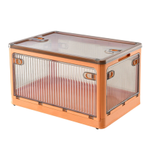Collapsible Storage Bins with Clear Doors Foldable Stackable Storage B