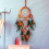 Handwoven Five Ring Colorful Feather Dream Catcher Net, Wall Decoratio 6