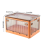Collapsible Storage Bins with Clear Doors Foldable Stackable Storage B 4