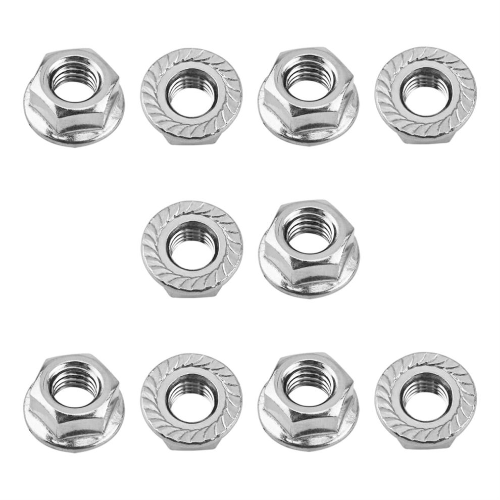 30Pack M8 Serrated Flange Hex Nuts, M8-1.25Mm Hexagon Flange Nuts, Loc 4851282187738
