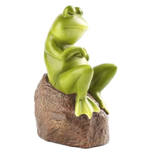 Funny Frog Garden Statues Decor, Outdoor Resin Sleeping Frogs Garden A