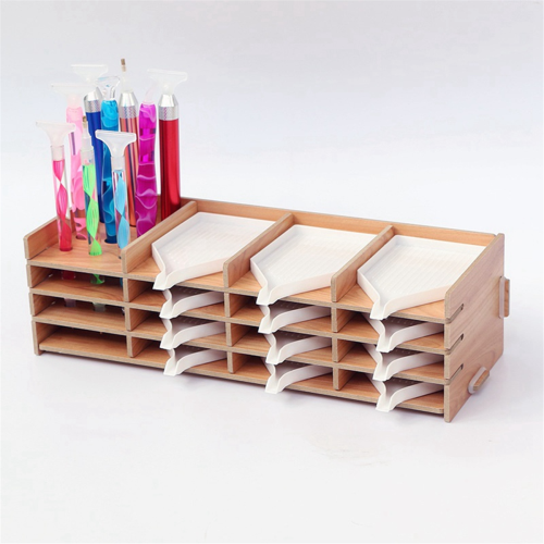 5D DIY Diamond Multi-Layer Rack Painting Tool Storage Tray Drilling Pe 2