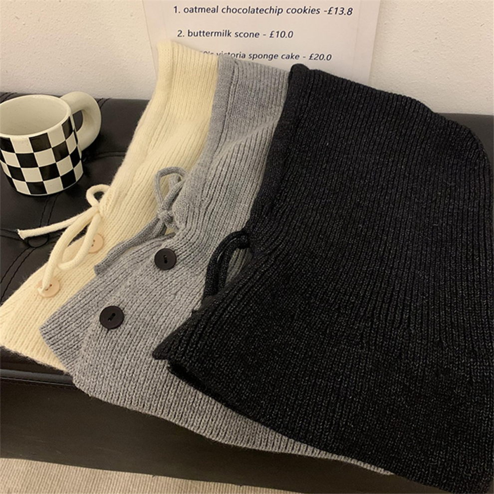 Bonnet d'hiver avec capuche et écharpe, cagoule tricotée pour femme et fille