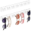 Sunglasses Organizer 2 Pack, Wall Glasses Holder, Acrylic Display, for 3