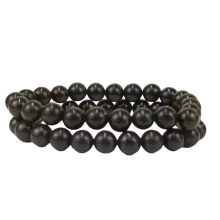 About 126Pcs 6mm Natural Gemstone Beads Black Agate Beads Round Loose