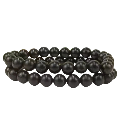 About 126Pcs 6mm Natural Gemstone Beads Black Agate Beads Round Loose