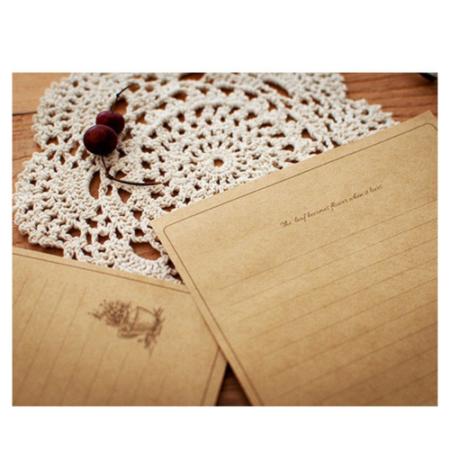 12 τεμάχια χαρτί γραφής Vintage Kraft Paper, χαρτί γραφής ευρωπαϊκού τύπου για Lett 2