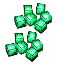 12PCS Waterproof LED Ice-Cube Flashing Glow in the Dark Light Up for B