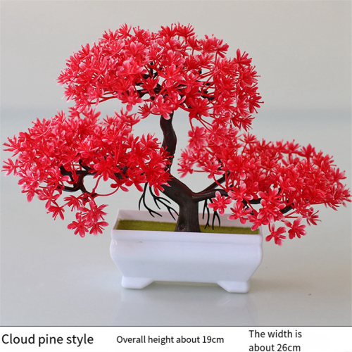 buc plante artificiale bonsai plastic copac mic ghiveci flori false ghiveci 2
