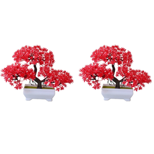 buc plante artificiale bonsai plastic copac mic ghiveci flori false ghiveci