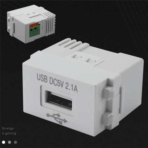 Mobiltelefonladdningspanel USB-strömmodul 220V-uttag 5V-transformator 2