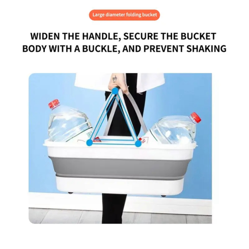 Portable Silicone Bucket for Household Large Mop Bucket Rectangular Th 2