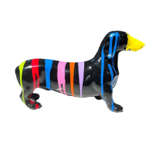 Sausage Dog Ornament, Dachshund Statue, Modern Animal Dachshund Orname