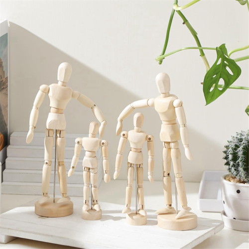 st. konstnärsskyltdocka, trämanikin, teckning, rörlig figur med 2