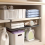 Adjustable Under Cabinet Shelf, Under Desk Storage Long Clips for Offi 3