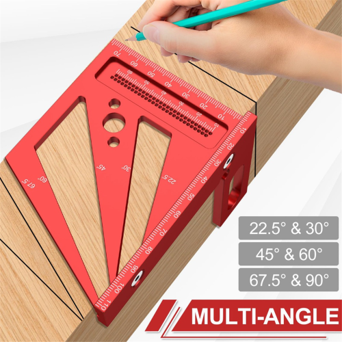 Aluminum Alloy 3D Multi-Angle Measuring Ruler, Precision 22.5- 90 Wo 2