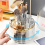 Rotating Makeup Brush Holder Organizer with Lid 360Rotating Dustproof 4