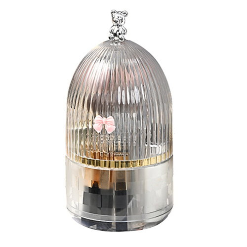 Rotating Makeup Brush Holder Organizer with Lid 360Rotating Dustproof