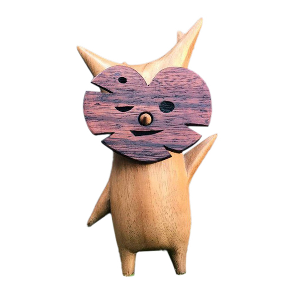 Korogu Familie Houten Graan Ambachten Decoratie Nieuwe Grappige Uitdrukking Resi-image