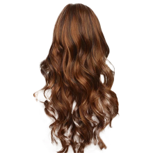 European and American Style Wig Center-Parted Long Curly Hair Intranet