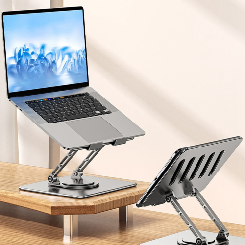 Laptop Stand Foldable 360 Rotatable Notebook Holder Liftable Aluminum 1