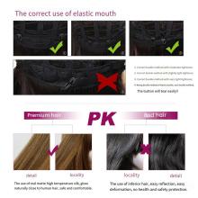 64cm European and American Simulation Wig Female Long Hair Center Part