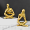 Thinkers Sculptures,Gold Thinkers Resin Statue Reading Ornament,Thinke 6