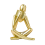Thinkers Sculptures,Gold Thinkers Resin Statue Reading Ornament,Thinke 1
