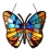 Spanish Moon Pendant Stained Acrylic Window Hanging, Butterfly Wall De 1