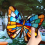 Spanish Moon Pendant Stained Acrylic Window Hanging, Butterfly Wall De 7