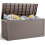 100 Gallon Resin Deck Box, Lockable Patio Outdoor Storage Box  - Grey 1