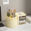 Makeup Brush Holder Organizer with 2 Drawers,360 Rotating Makeup Orga 5